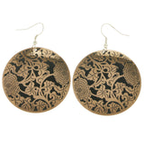 Mi Amore Flower Dangle-Earrings Gold-Tone & Black