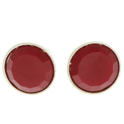 Mi Amore Post-Earrings Red/Silver-Tone