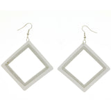 Mi Amore Dangle-Earrings White/Silver-Tone