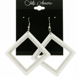 Mi Amore Dangle-Earrings White/Silver-Tone