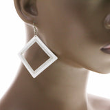 Mi Amore Dangle-Earrings White/Silver-Tone