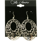 Mi Amore Flower Dangle-Earrings Silver-Tone