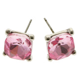 Mi Amore Post-Earrings Pink/Silver-Tone