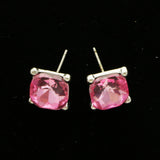 Mi Amore Post-Earrings Pink/Silver-Tone