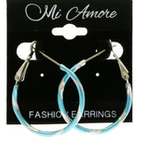 Mi Amore Hoop-Earrings Blue/Silver-Tone