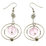 Mi Amore Drop-Dangle-Earrings Silver-Tone/Pink