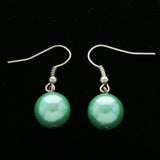 Mi Amore Dangle-Earrings Green/Silver-Tone