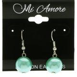 Mi Amore Dangle-Earrings Green/Silver-Tone