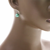 Mi Amore Dangle-Earrings Green/Silver-Tone