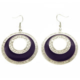 Mi Amore Dangle-Earrings Silver-Tone/Purple