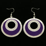 Mi Amore Dangle-Earrings Silver-Tone/Purple