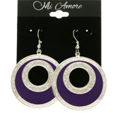 Mi Amore Dangle-Earrings Silver-Tone/Purple