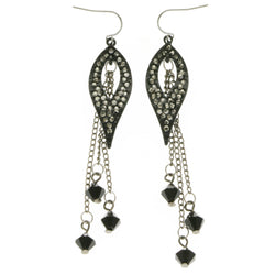 Mi Amore Drop-Dangle-Earrings Black/Dark-Silver