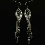 Mi Amore Drop-Dangle-Earrings Black/Dark-Silver