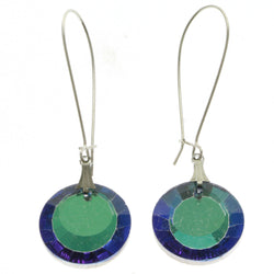 Mi Amore Drop-Dangle-Earrings Blue/Green