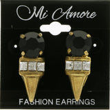 Mi Amore Post-Earrings Gold-Tone & Black