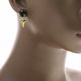 Mi Amore Post-Earrings Gold-Tone & Black