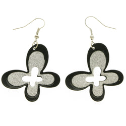 Mi Amore Dangle-Earrings Black/Silver-Tone