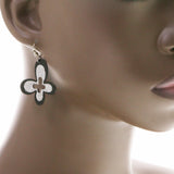 Mi Amore Dangle-Earrings Black/Silver-Tone