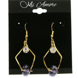 Mi Amore Drop-Dangle-Earrings Gold-Tone & Purple