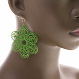Mi Amore Dangle-Earrings Green/Bronze-Tone