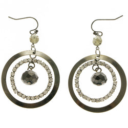 Mi Amore Drop-Dangle-Earrings Dark-Silver/Black