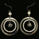 Mi Amore Drop-Dangle-Earrings Dark-Silver/Black