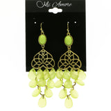 Mi Amore Drop-Dangle-Earrings Green/Gold-Tone