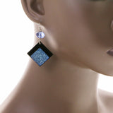 Mi Amore Drop-Dangle-Earrings Blue/Black