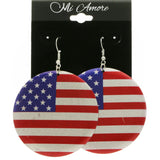 Mi Amore American Flag Dangle-Earrings Red/Blue