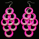 Mi Amore Drop-Dangle-Earrings Pink/Gold-Tone