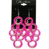 Mi Amore Drop-Dangle-Earrings Pink/Gold-Tone