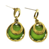 Mi Amore Dangle-Earrings Gold-Tone/Green