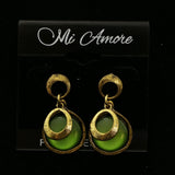 Mi Amore Dangle-Earrings Gold-Tone/Green