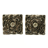 Mi Amore Post-Earrings Silver-Tone