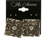 Mi Amore Post-Earrings Silver-Tone