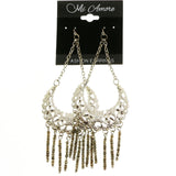 Mi Amore Chandelier-Earrings Silver-Tone/Gray