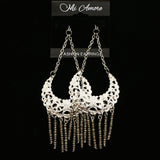 Mi Amore Chandelier-Earrings Silver-Tone/Gray