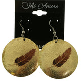 Mi Amore Feather Dangle-Earrings Silver-Tone/Gold-Tone