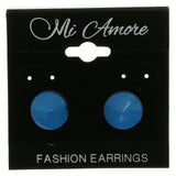 Mi Amore Post-Earrings Silver-Tone/Blue