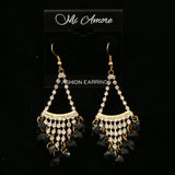 Mi Amore Chandelier-Earrings Gold-Tone/Black