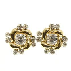 Mi Amore Post-Earrings Gold-Tone