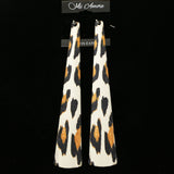 Mi Amore Cheetah Print Dangle-Earrings Silver-Tone/Black