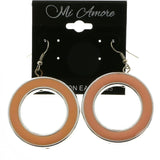 Mi Amore Dangle-Earrings Silver-Tone/Peach