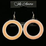 Mi Amore Dangle-Earrings Silver-Tone/Peach