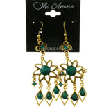 Mi Amore Dangle-Earrings Gold-Tone/Green