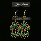 Mi Amore Dangle-Earrings Gold-Tone/Green