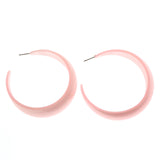 Mi Amore Hoop-Earrings Silver-Tone/Pink