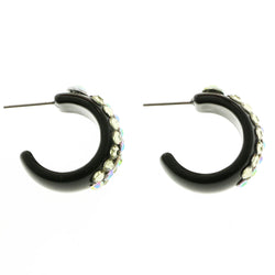 Mi Amore Post-Earrings Silver-Tone/Black