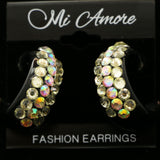 Mi Amore Post-Earrings Silver-Tone/Black